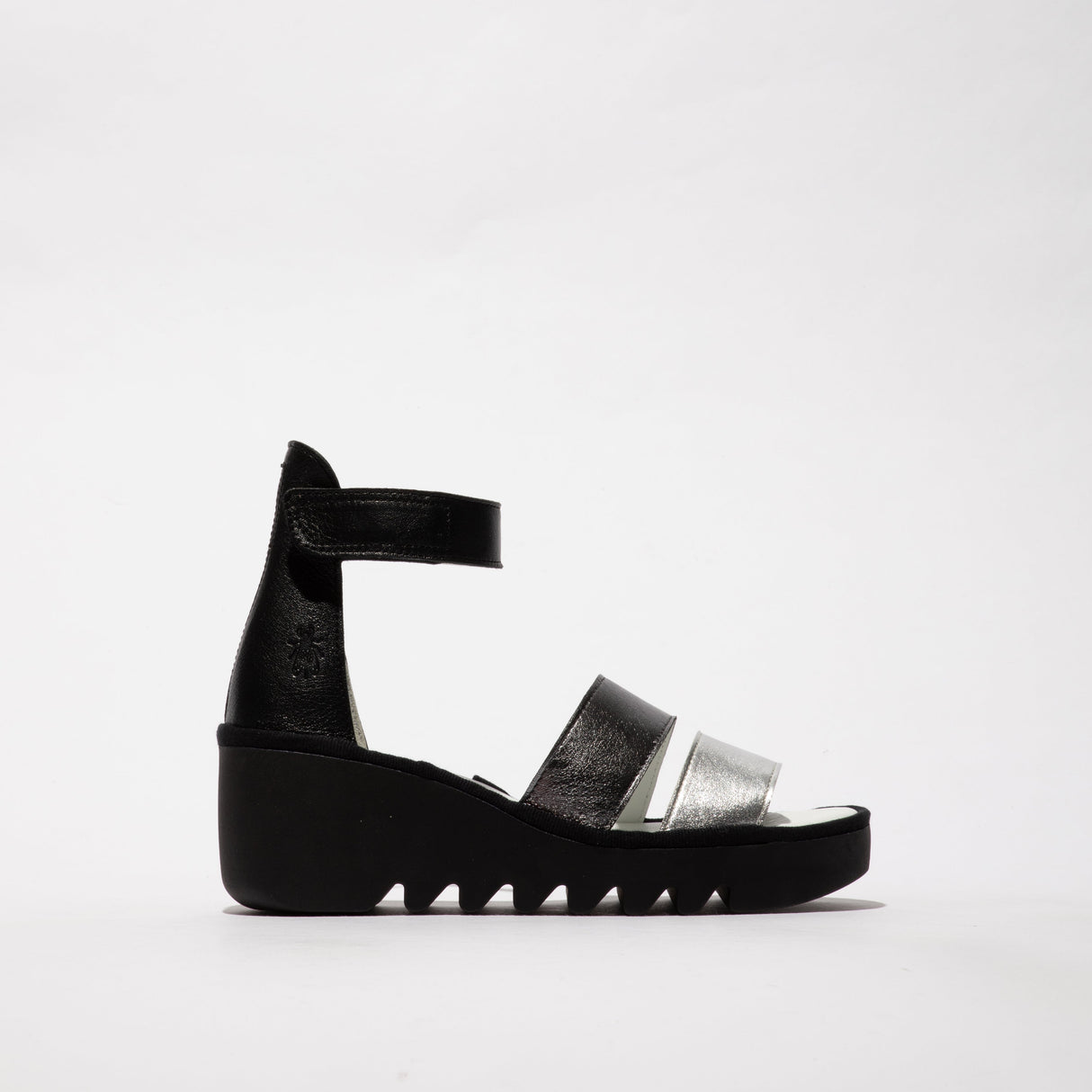 Fly London BONO290FLY Womens Sandals Silver/Graphite/Black