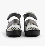 Fly London BEXY575FLY Womens Sandals Silver/Graphite/Black