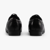 Front SNOWDEN Boys Leather Lace-Up School Shoes Black