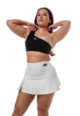 Mix & Match Black Top & White Skort Skirt