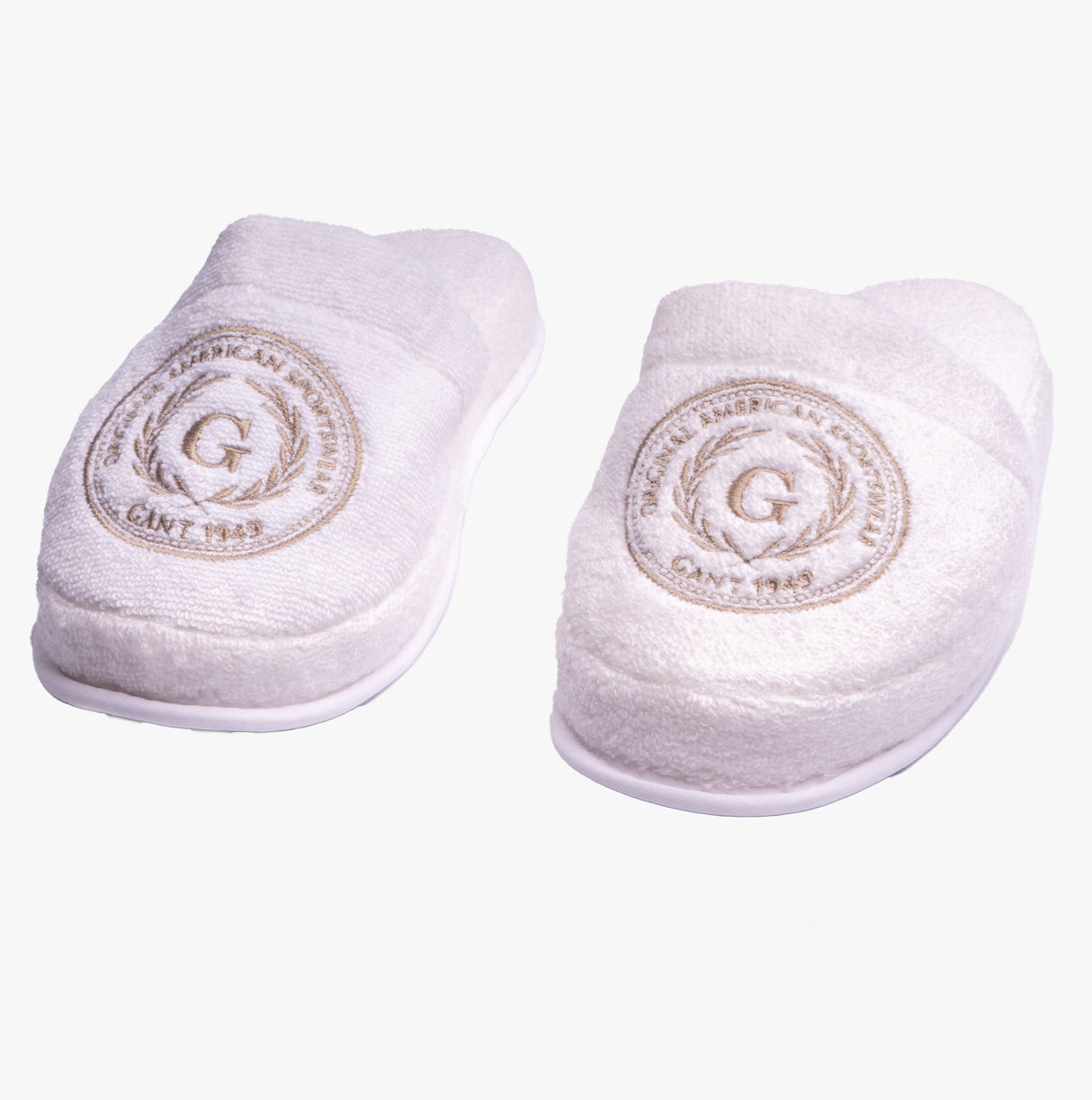 GANT CREST Unisex Mule Slippers White