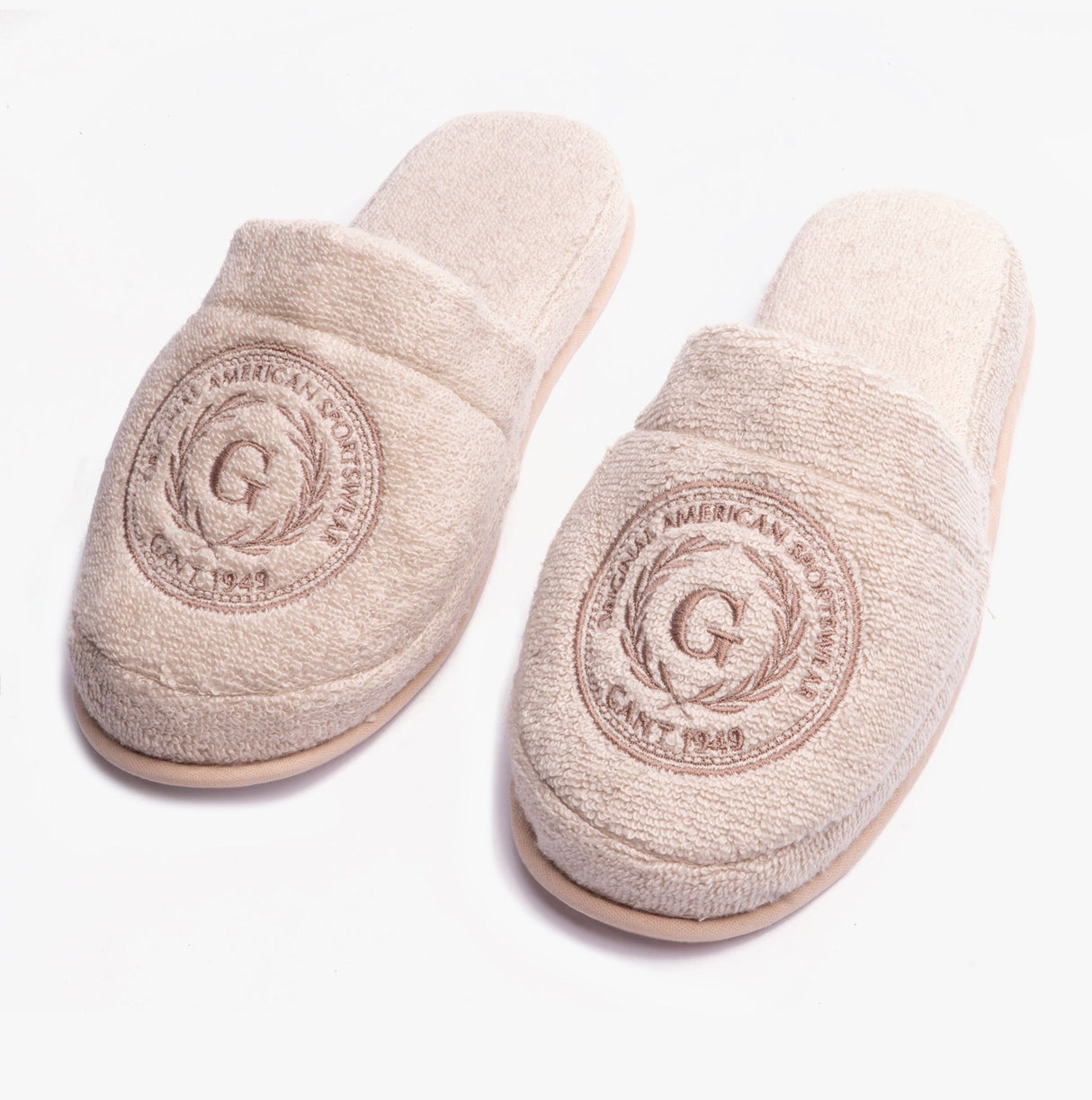 GANT CREST Unisex Mule Slippers Putty