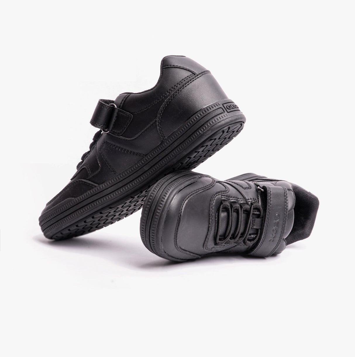 ELVIS Boys School Shoes Smooth Black