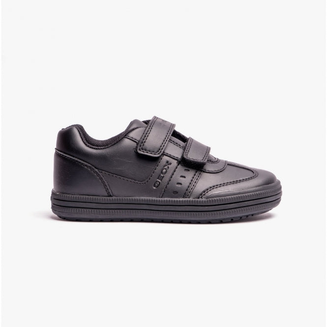 GEOX ELVIS B Boys Touch Fasten School Shoes Black