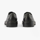 GEOX CASEY G C Girls Leather Lace Up School Shoes Black