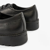 GEOX CASEY G C Girls Leather Lace Up School Shoes Black