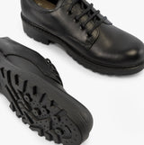 GEOX CASEY G C Girls Leather Lace Up School Shoes Black