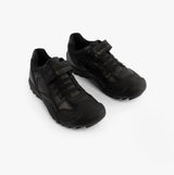 GEOX SAVAGE B Boys Leather Touch Fasten School Shoes Black