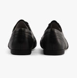 GEOX PLIE Girls Leather Brogue School Shoes Black