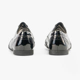 GEOX PLIE B Girls Lace Up School Shoes Patent Black