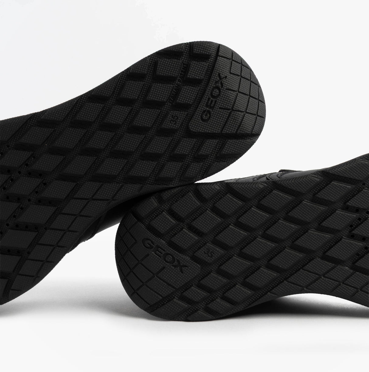 GEOX J RANN-E BOY Unisex Kids Touch Fasten Trainers Black