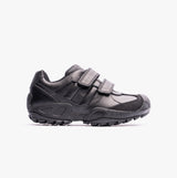 GEOX N.SAVAGE B B Boys Leather Touch Fasten School Shoes Black
