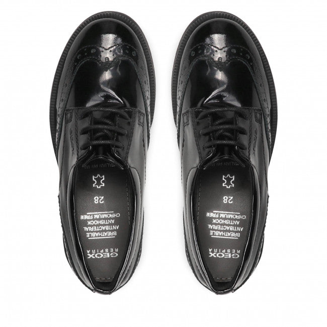 GEOX AGATA Girls Shoes Patent Black