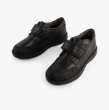 GEOX J RIDDOCK BOY Kids Leather Shoes Black