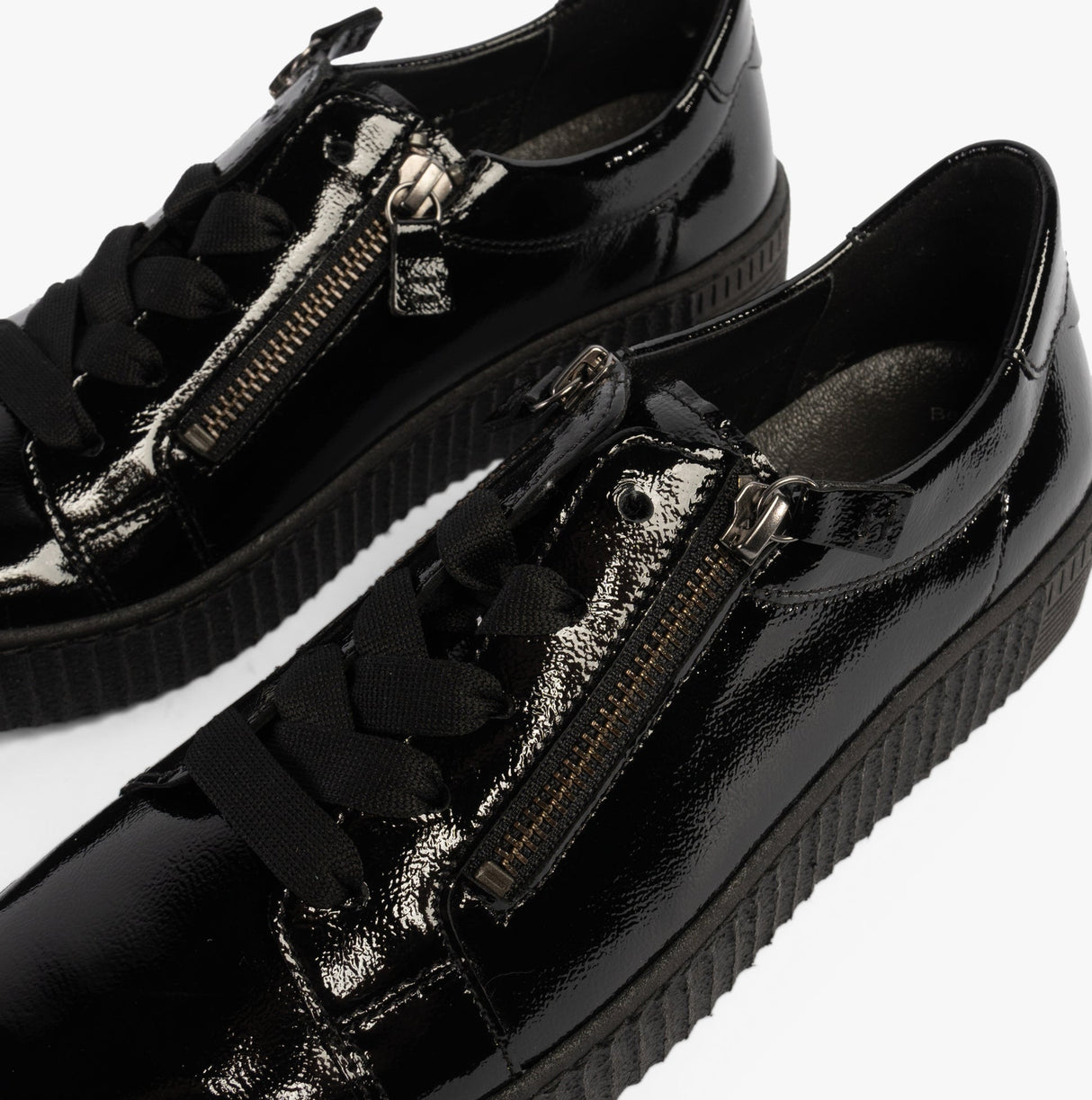 Gabor WISDOM Womens Trainers Black Patent