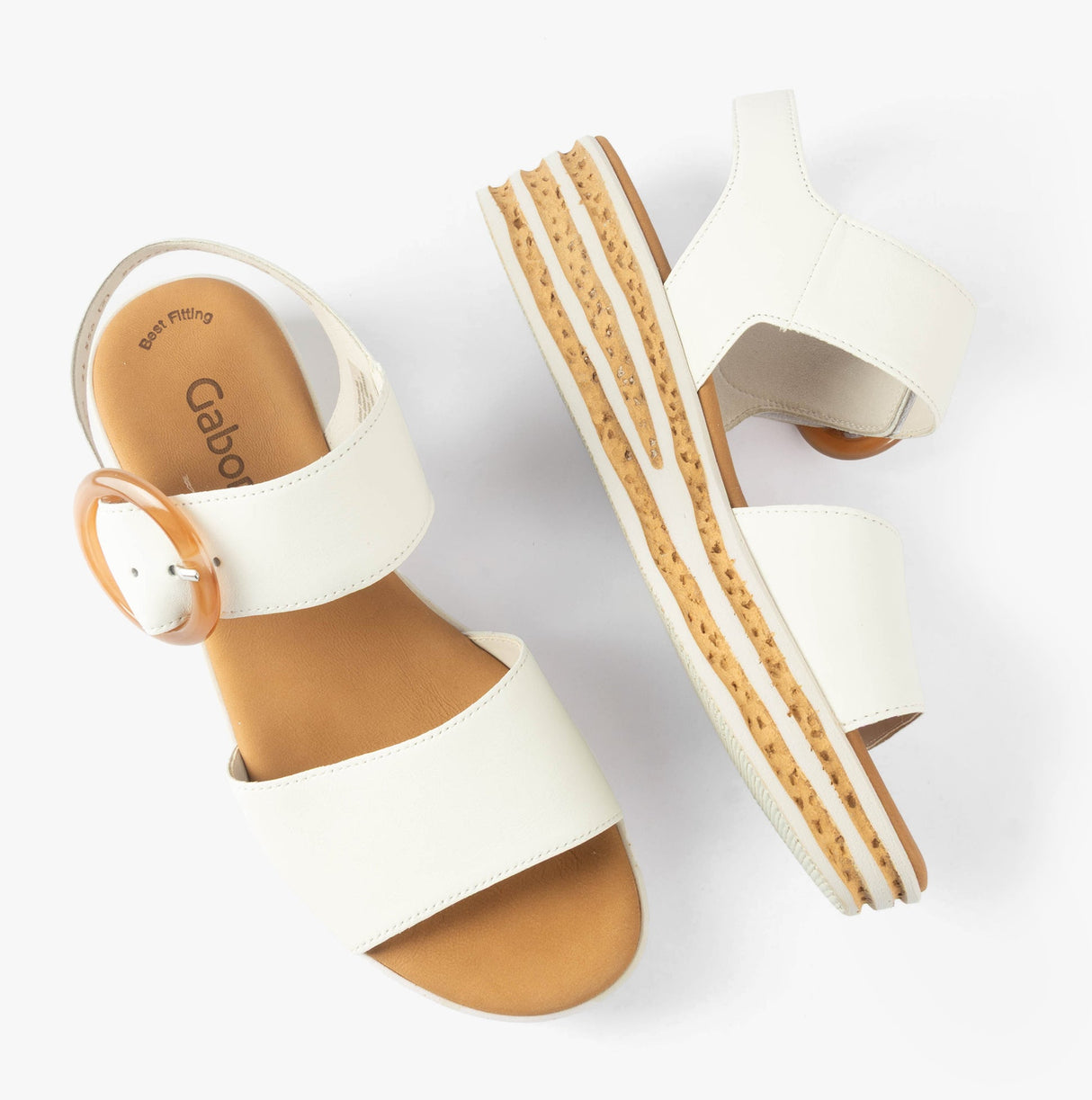 Gabor ANDRE Womens Sandals Creamy White