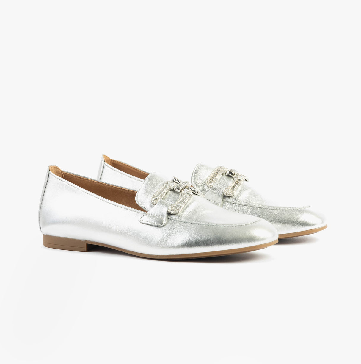 Gabor JACKIE Womens Loafers Silver