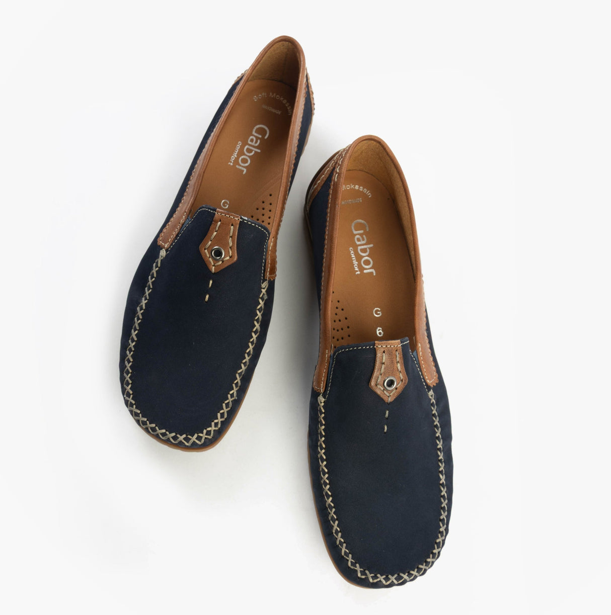 Gabor CALIFORNIA Womens Loafers Navy/New Whiskey