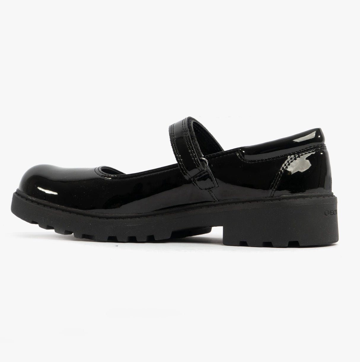 GEOX CASEY B Girls Patent Mary Jane School Shoes Black