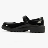GEOX CASEY B Girls Patent Mary Jane School Shoes Black