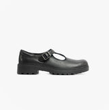 GEOX CASEY Girls Matte Black School Shoes