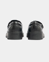 GEOX CASEY Girls Matte Black School Shoes