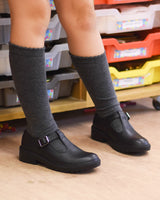 GEOX CASEY Girls Matte Black School Shoes