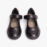 GEOX HADRIEL I Girls Leather Touch Fasten School Shoes Black