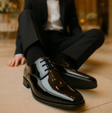 Goor ROONEY JNR Boys Patent Dress Shoes Black