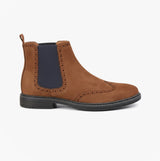 Goor M051BT Mens Suede Chelsea Boots Tan