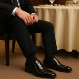 Goor DESMOND Mens Square Toe Patent Dress Shoes Black Patent