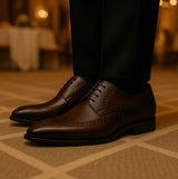 Goor GEORGE Mens Oxford Brogues Brown