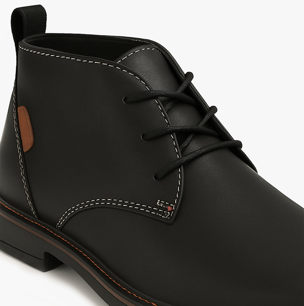 Goor CALEB Mens Nubuck Chukka Boots Black