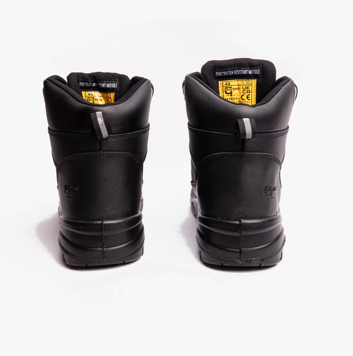 Grafters M161A Unisex Leather Safety Boots Black