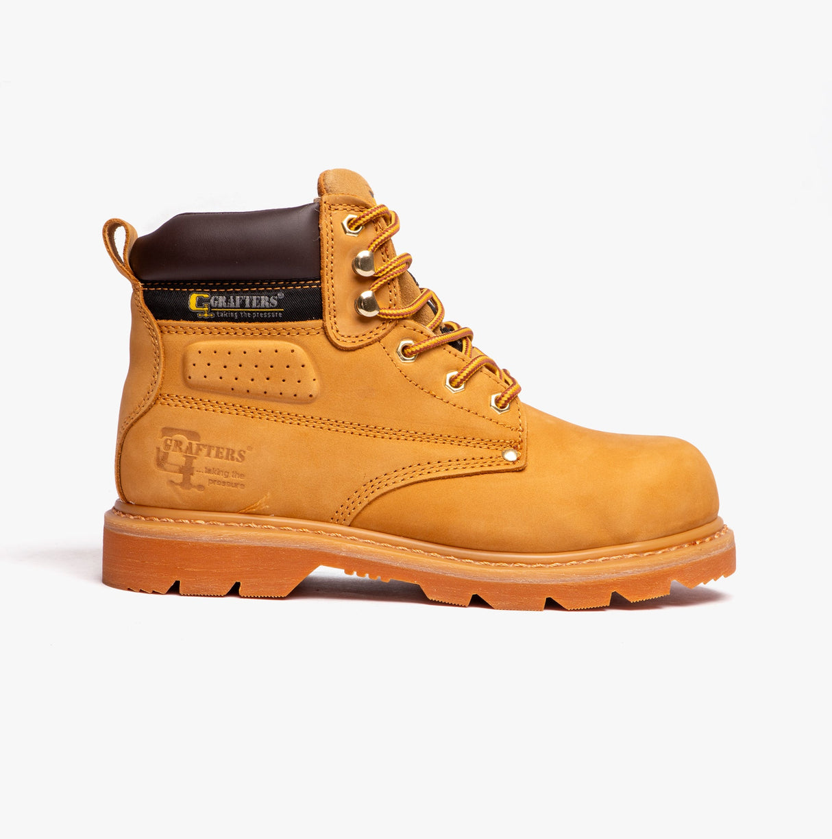 Grafters GLADIATOR Unisex Leather Safety Boots Honey