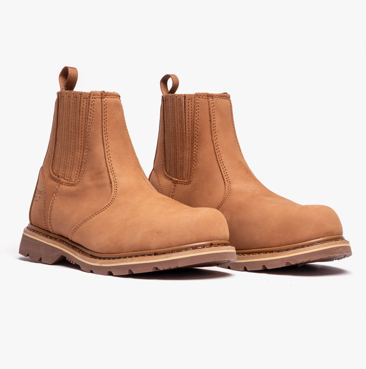 Grafters M763B Mens Leather Safety Boots Tan