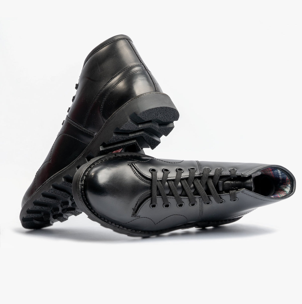 Grafters Unisex Leather Monkey Boots Black