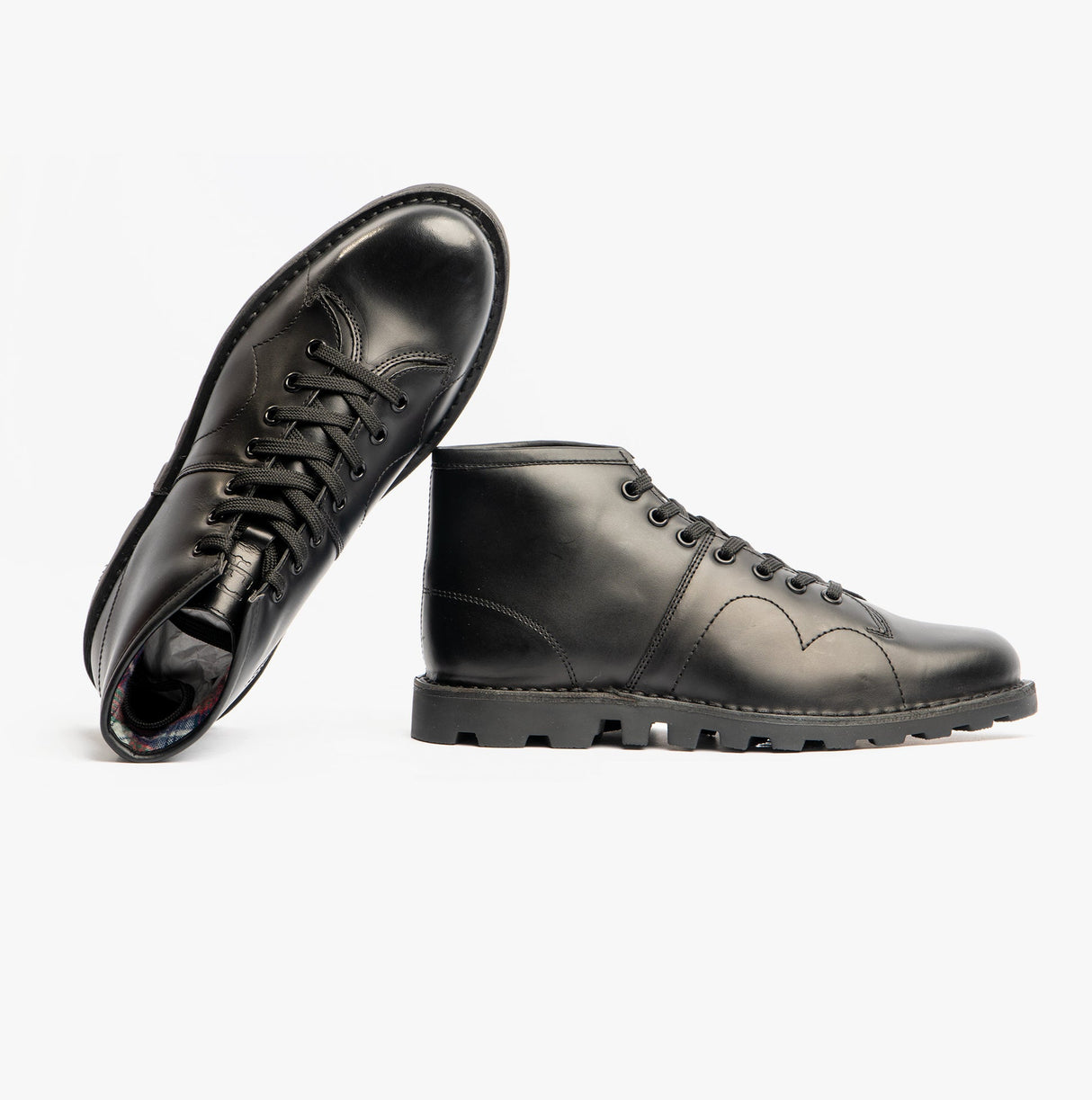 Grafters Unisex Leather Monkey Boots Black