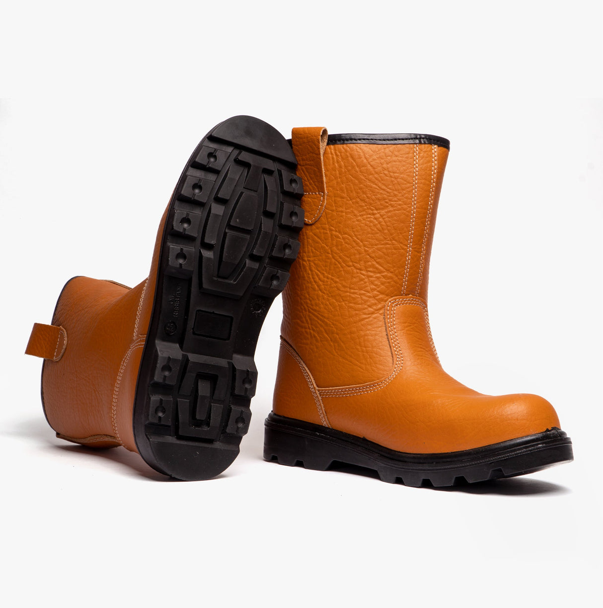 Grafters M021B Mens Rigger Safety Boots Tan