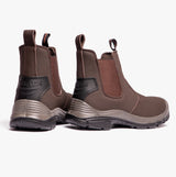 Grafters M371B Mens Coated Leather Safety Dealer Boots Brown