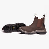 Grafters M371B Mens Coated Leather Safety Dealer Boots Brown