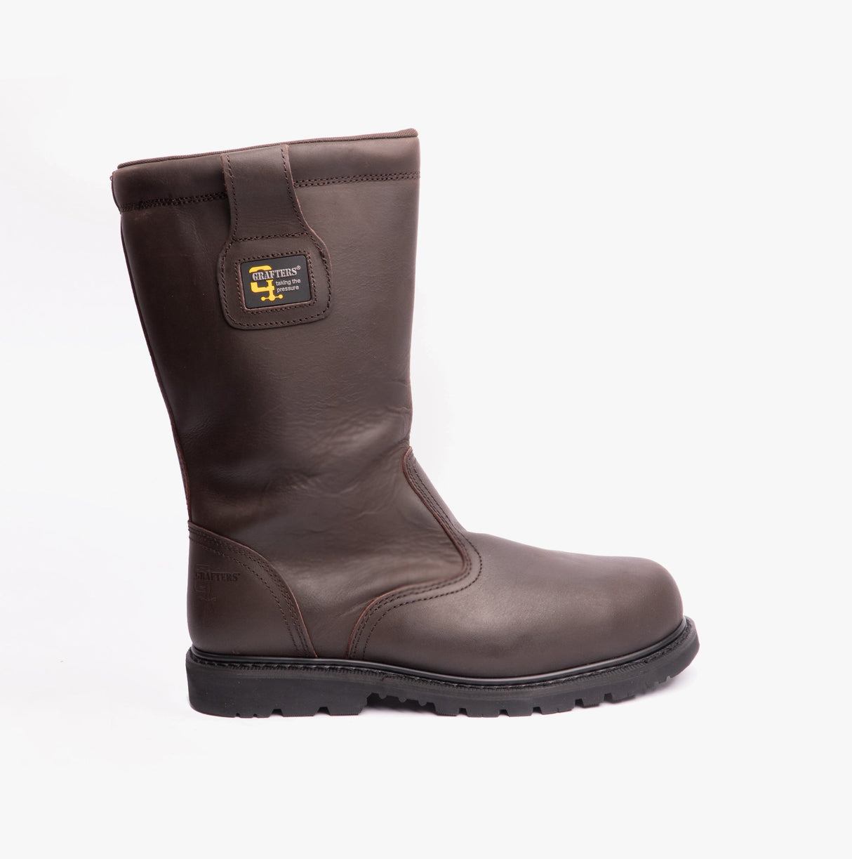 Grafters KNOX Mens Rigger Safety Boots Oily Brown