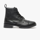 Grafters M391A Unisex Grain Leather Work Boots Black