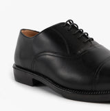 Grafters DUSTIN Mens Leather Oxford Cadet Shoes Black