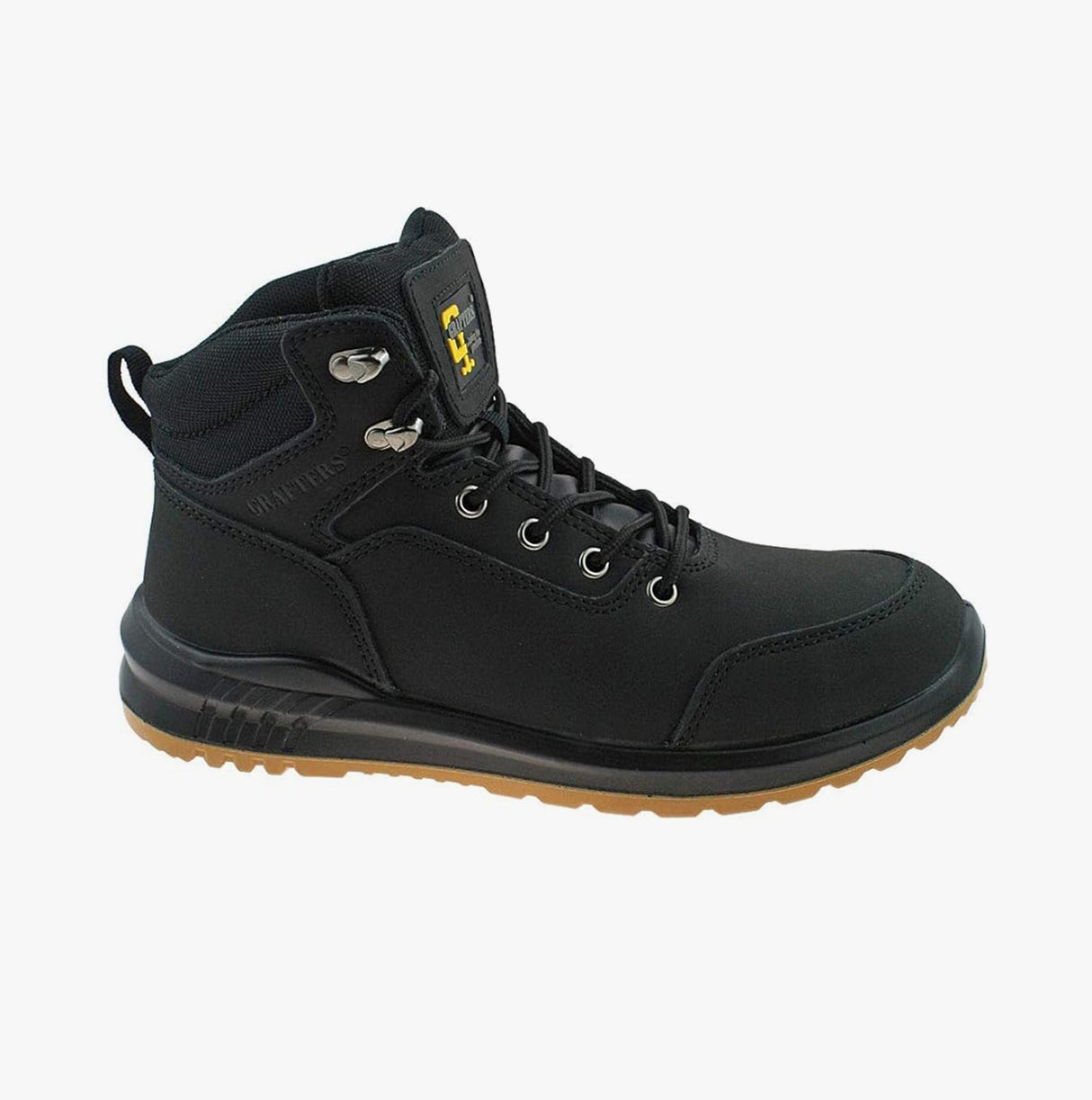 Grafters M513A Unisex Nubuck Steel Toe Boots Black