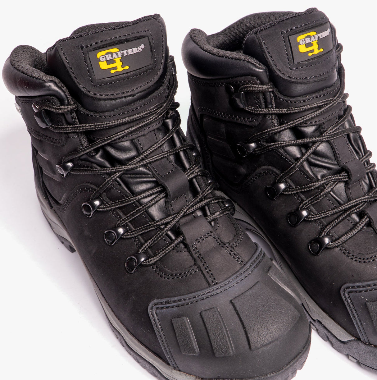 Grafters M514A Mens Leather Safety Boots Black