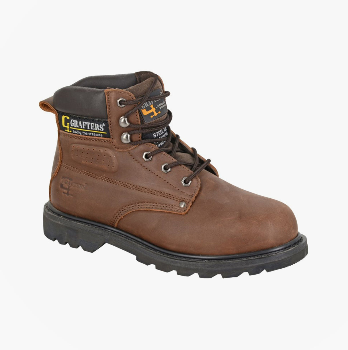 Grafters M538BY Mens Safety Boots Brown