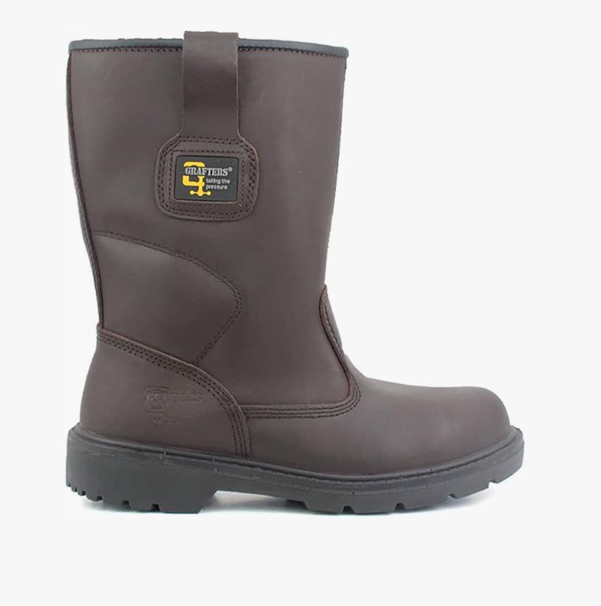 Grafters M560B Mens Leather Rigger Safety Boots Brown