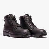 Grafters M569A Unisex Leather Safety Boots Black