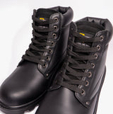 Grafters M569A Unisex Leather Safety Boots Black